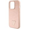 Guess GUHCP15LPCRTHCP iPhone 15 Pro 6.1 różowy/pink hardcase Croco Triangle Metal Logo